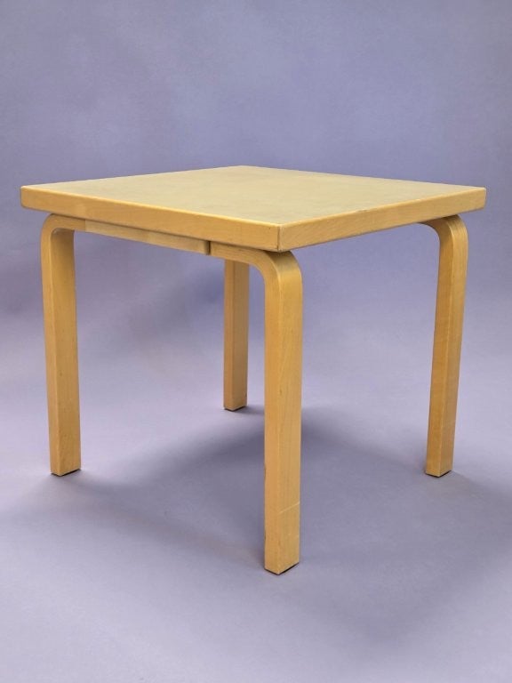 Artek side table, Alvar Aalto, grey linoleum